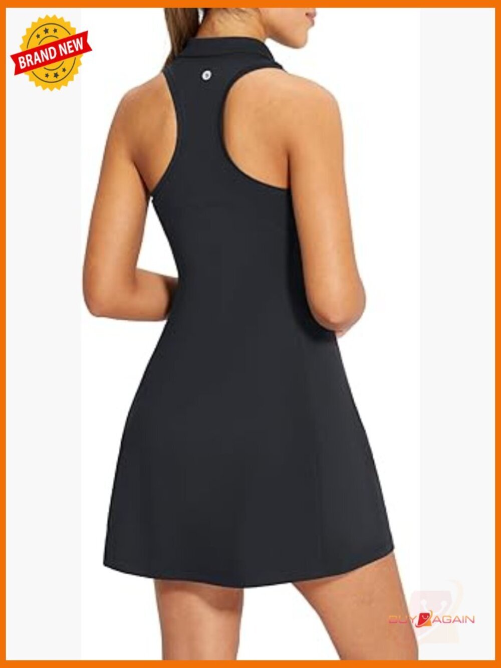 Womens Golf Dress with Built-in Shorts Pockets Racerback